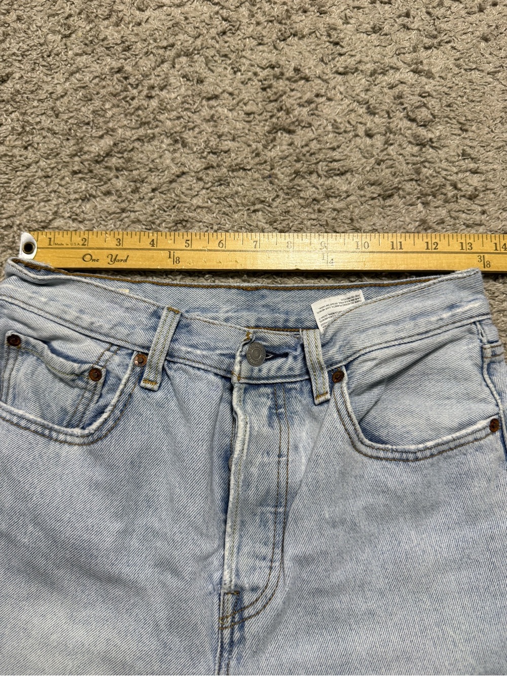 Levi's Premium Wide Leg Cropped Jeans - Leather Tag - Size 27 - Picture 2 of 6
